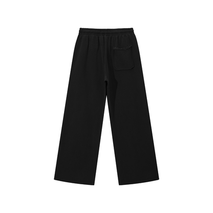 SNOW_EROSION // RAW-EDGE SWEATPANTS