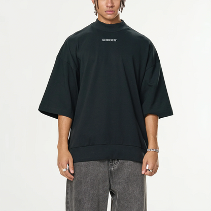 MINIMALIST  MOCK_NECK T-SHIRT