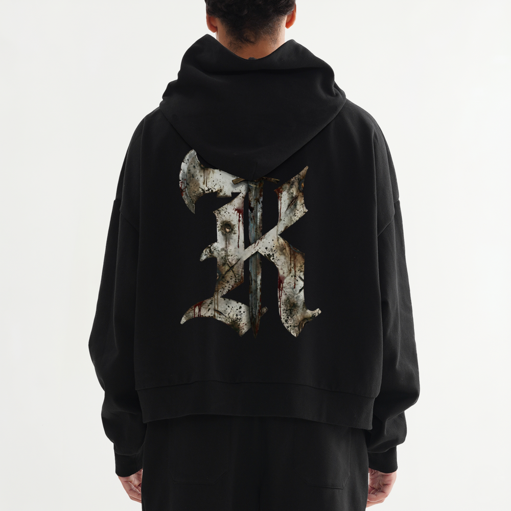 EXECUTIONER CREST  BOXY HEAVYWEIGHT HOODIE Back