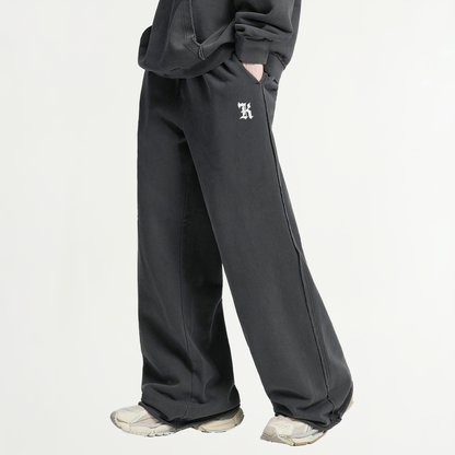 SNOW_EROSION // RAW-EDGE SWEATPANTS